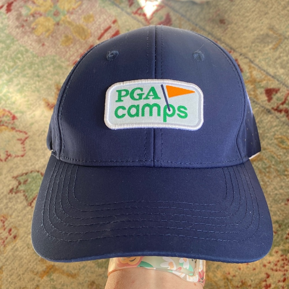 PGA Tour Golf Adult Snapback Baseball Hat Cap Navy Blue Unisex
